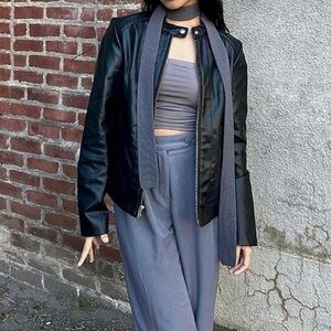 Women's Black Leather Jacket